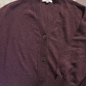 LOFT Women's Rich Plum Cardigan